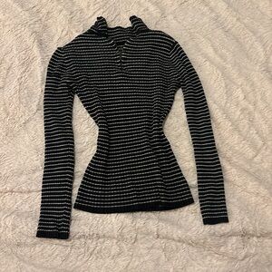Striped Black and White Women's Sweater